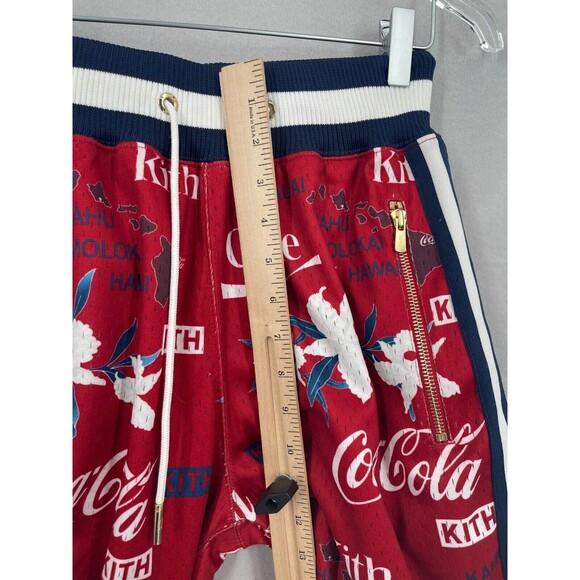 Kith x Mitchell & Ness XS Shorts Coca Cola Print Red Navy Unisex RARE NWT - Picture 5 of 11